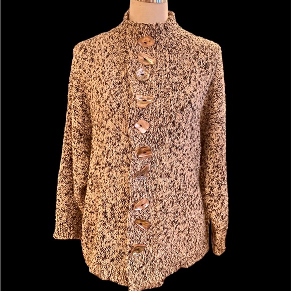 Amy Brill Cardigan Sweater with Shell Buttons - Picture 1 of 10
